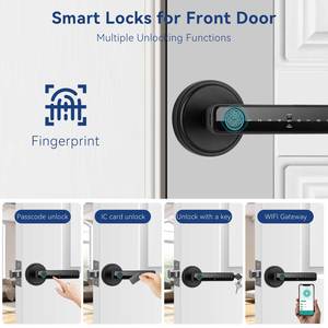 XSDTS ZSF3 Tuya/TT Lock Smart Fingerprint Biometric Digital Smart Lock Keypad Key Card Entry Keyless for Home Apartment <strong>Security</strong> - Product Image 2