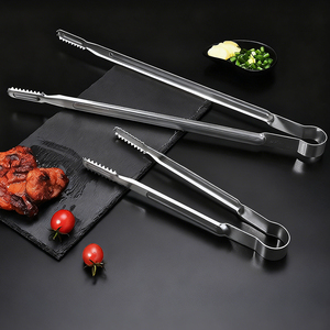 9.8'' 15.6'' INCH Kitchen <strong>Tongs</strong> Stainless Steel Cooking Food <strong>Tongs</strong> Outdoor Barbeque Grilling <strong>Salad</strong> Fish Thick Steak - Product Image 1