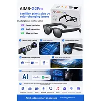 Lunettes Intelligentes AIMB-G2 Pro AI avec Caméra 8MP, Stabilisation d'Image Sans Fil BT, Capture Photo/Vidéo, Diffusion en Direct et Traduction IA