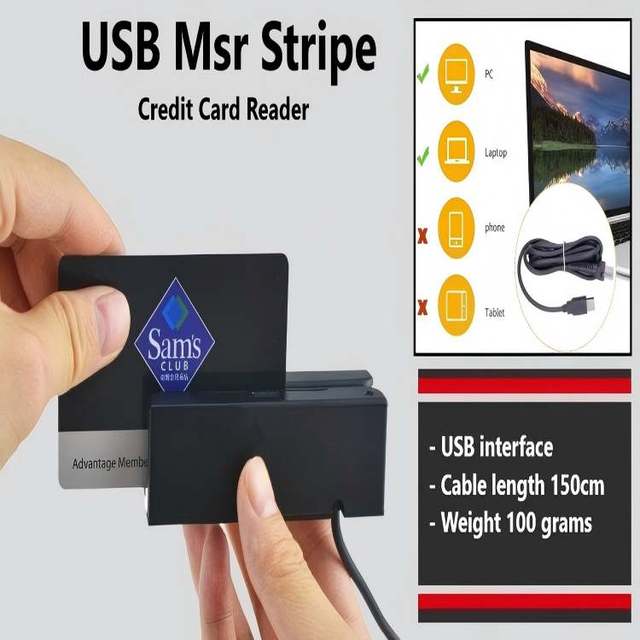OTG Swipe Card Reader Solution POS Access Control ID Verification | External MSR100 3 Tracks Magnetic Stripe Reader Factory
