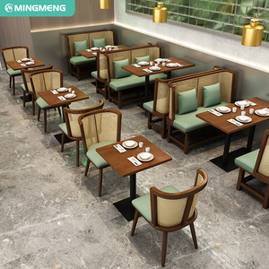 ชุดโซฟาหนัง PU สำหรับร้านอาหาร เก้าอี้บูธ เบาะรองนั่ง เฟอร์นิเจอร์ <span class=keywords><strong>โต๊ะ</strong></span>รับประทานอาหาร ชุดโต๊ะบาร์ เก้าอี้นั่งเล่น ชุดโซฟาสำหรับร้านอาหาร - Product Image 1