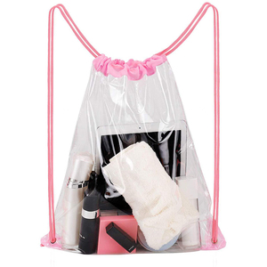 Custom Printing Logo Transparent Plastic Clear <b>Drawstring</b> Bag Waterproof PVC <b>Drawstring</b> <b>Backpack</b> for Stadiums Sporting Events - Product Image 6
