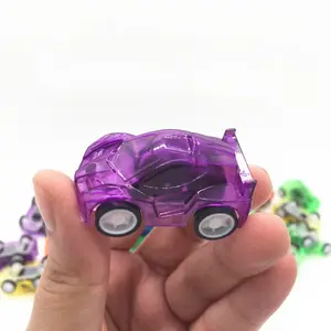 Bron Kleine Speelgoedfabriek Kids Plastic Transparant Mini Race Auto Model Speelgoed Terugtrekken Traagheid Auto 'S Voor Twist Ei Capsule Speelgoed