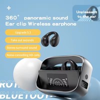 Écouteurs TWS G100 à design rotatif tendance, innovants, sans fil, à clip d'oreille, en TPU avec batterie externe et réduction de bruit