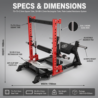 Machine à Hip Thrust 3D en Acier pour l'Entraînement de la Force des Jambes et des Bras, Sécurité Optimale, Réglable, pour les Fessiers