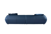 Luxuriöses original italienisches Design mit hand genähtem Sofa garnitur aus dickem Leder, Villa Large Flat