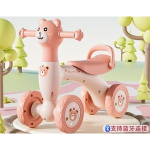Coches de Juguete para Niños sin Pedales con 4 Ruedas Silenciosas, Luces y Música, Bicicleta de Equilibrio para Bebés de 2 a 4 Años, Regalos de Cumpleaños - Product Image 3