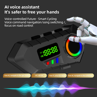 Casque de moto Y30A avec écran LED, radio FM, écouteurs étanches, assistant vocal sans fil, lampe de poche