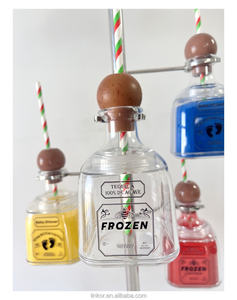 375 मिलीलीटर पुनः प्रयोज्य अनुपयोगी प्लास्टिक मिनी संरक्षक बोतल कॉकटेल टेक्विला पेट्रान कप कॉर्क ढक्कन वैलेंटाइन डे रैमदान डिशवॉशर - Product Image 5