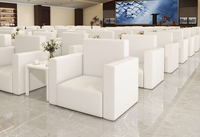 Canapé de salon VIP pour hôtel, lavable, en vinyle, cuir, une place, design moderne, durable, mousse haute densité, vente en gros