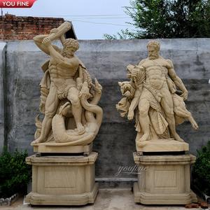 आपके जीवन का आकार सफेद संगमरमर हर्कुलस मूर्तिकला क्लासिक ग्रीक पौराणिक कथा कला उद्यान विला सजावट के लिए - Product Image 4