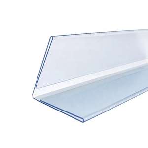 Porta Tarjetas de Visita y Placas de Identificación de Oficina en Forma de V, de PVC y Acrílico, Profesional, con Soporte para Carteles de Precios - Product Image 1