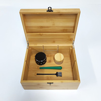 Boîte de rangement de papier à rouler en bambou boîte cadeau d'accessoires pour fumer en bois