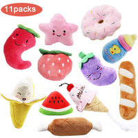 Jouet en peluche pour chien en peluche de dessin animé 10 11 12 paquets Jouet en peluche pour chien qui couine