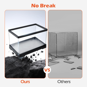 Aquarium rectangulaire moderne pour poissons et tortues, avec pompe de nettoyage et lumière écologiques, en plastique, pour chambre ou terrasse - Product Image 3
