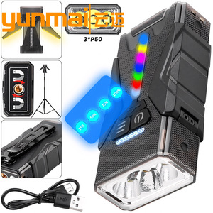 ไฟฉายเปลี่ยนสี RGB M19 ไฟ LED แบบชาร์จไฟได้อเนกประสงค์พร้อมแม่เหล็กและคลิปสำหรับใช้กลางแจ้ง - Product Image 5