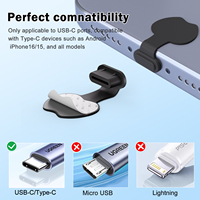 Bouchon anti-poussière pour téléphone portable USB-C, capuchon de protection pour port de charge Type-C, compatible iPhone 17 Samsung Android, étanche et anti-perte