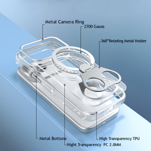 <strong>Unique</strong> Design Bracket Kickstand 3 in 1 Shockproof <strong>Cell</strong> Phone Case for Iphone 17 16 15 Pro Max - Product Image 4