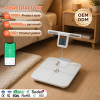 Balance connectée intelligente pour la composition corporelle à domicile, 8 électrodes, mesure du poids et de l'IMC, compatible avec l'application Bluetooth, moniteur de graisse corporelle