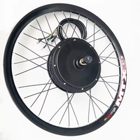 Kit de conversion de roue arrière de vélo électrique avec moteur à moyeu sans engrenage 48V/52V 2000W, batterie au lithium, écran LCD, accélérateur à poignée
