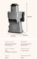 Nieuwe automatische groentesnijder/hakselaar met 3 jaar garantie, 220V/110V, voor bakkerijen en fruitbewerking