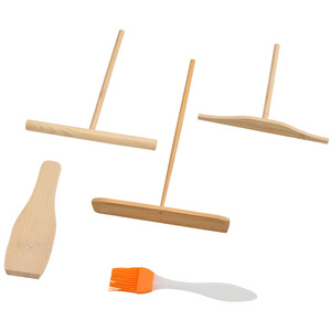 Juego de utensilios para hacer panqueques de bambú con cepillo para aceite, para hacer panqueques y crepas de huevo, accesorio para hornear - Product Image 5