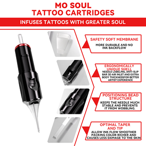 Cartuchos de Tatuaje MO Soul 3RL/5RL/7RL con Certificación CE, Agujas de Tatuaje Desechables Profesionales, Perfectas para Tatuajes de Líneas Finas, Suministro de Fábrica - Product Image 2