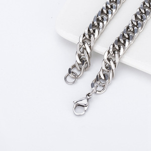 Unisex <b>Titanium</b> Steel Chain Bracelet Geometric Link Design Fashion Jewelry for Men Women Hip Hop Punk Style - Product Image 4