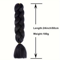 Dreadlocks synthétiques haute température fabriqués à la machine en couleurs arc-en-ciel unies pour extensions de cheveux au crochet