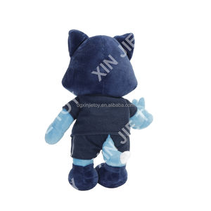 Peluche di <span class=keywords><strong>Lupo</strong></span> <span class=keywords><strong>Blu</strong></span> Piccolo in Piedi, Giocattolo di Peluche di <span class=keywords><strong>Lupo</strong></span> Ricamato con Servizio OEM ODM - Product Image 4
