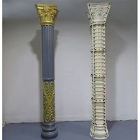 Moules en plastique pour colonnes romaines en béton, durables, prix usine, 30 cm x 350 cm, à rayures