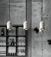 Suspension LED Cylindrique Nordique en Ciment, Lampe Suspendue AC 220V Haute Luminosité avec Interrupteur pour Restaurant