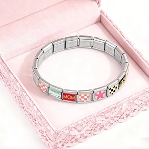Factory Wholesale Typewriter Gesture Ship Checkers <b>Camera</b> Link 9mm Italian Charm Bracelet Making DIY Stainless Steel Jewelry - Product Image 5