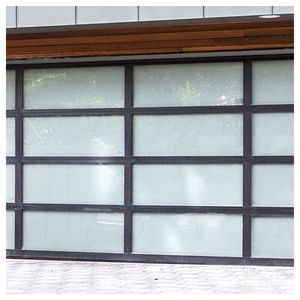 <span class=keywords><strong>Porte</strong></span> <span class=keywords><strong>de</strong></span> <span class=keywords><strong>garage</strong></span> sectionnelle motorisée à double battant en acier inoxydable antivol noir avec isolation résidentielle - Product Image 2