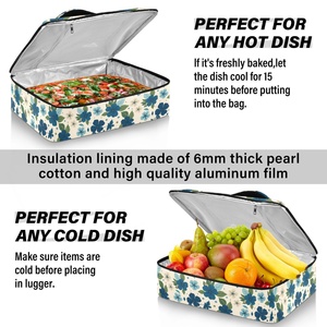 Hawaiian Large-Capacity Thermal Lunch Cooler Bag Custom Print Portable Insulated Pizza Bag for Picnic Food Bag With Logo - Product Image 5