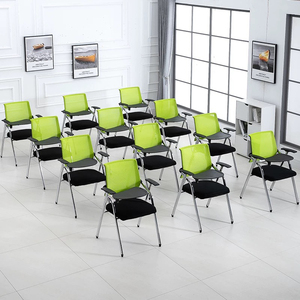 <strong>Study</strong> Student <strong>Chair</strong> with Writing Pad Training <strong>Chair</strong> Adjustable Armrest Classroom School Folding for Meeting - Product Image 6