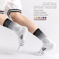 Chaussettes en coton personnalisées, chaussettes de sport d'élite, chaussettes de basket-ball pour hommes
