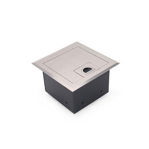 Caja de Alimentación y Datos para Piso Elevado con Cubierta Empotrada de Acero Inoxidable para Interiores Modernos - Product Image 2