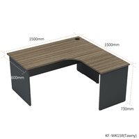 Poste de travail en forme de L avec deux pièces Tops Table d'ordinateur portable domestique Bureau Workstati Longueur 1500mm/1800mm * largeur 800mm/600mm