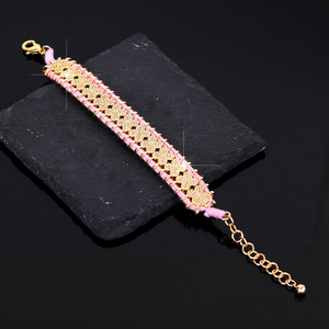 Bracciale Intrecciato Fatto a Mano con Zirconia Cubica Colorata, Gioiello in Stile Bohémien, Braccialetto Regolabile in Ottone per Donne - Product Image 6