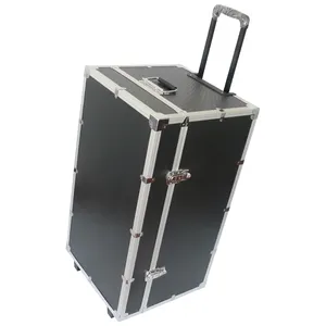 Valise rigide de vol en aluminium personnalisé, chariot avec mousse personnalisée pour appareil
