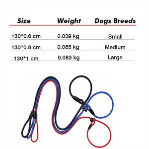 Hot Sale Dog Leash Slip Lead Snap Hook Rope Strong Heavy Duty Dog Training Leash No Pull Training Lead Dog Slip Leash