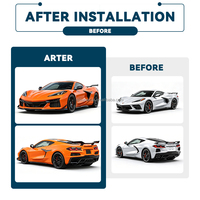 Vente flash - Kit carrosserie style Z06 pour Corvette C8 2020 - Conversion - Pare-chocs avant et arrière - Diffuseur arrière - Accessoires de voiture