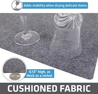 Doublure de tiroir d'étagère en feutre imperméable antidérapant absorbant de qualité supérieure pour armoires de cuisine armoires