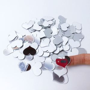 Décoration Murale Adhésive en Acrylique Effet Miroir pour la Maison, Décoration Créative en Forme de Cœur, 100 Pièces/2cm - Product Image 5