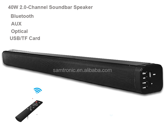 Samtronic 2.0ch Cheap 27 Inch Bt Soundbar Wireless Sound bar Speaker for Flat Screen Tv with Remote Control SM2112