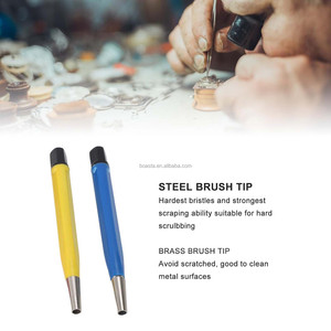 Ensemble de 3 brosses rétractables en fibre de verre et fil de laiton pour le nettoyage, le polissage et l'élimination de la rouille des bijoux et montres - Product Image 4