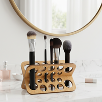 Vente directe des fabricants, porte-pinceaux de maquillage en bois avec logo personnalisé, organisateur ACC-133 FCA, emballage en vrac, fabriqué en Chine, meilleure qualité