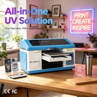 Printer UV Flatbed Profesional Baru 3560 TX800 XP6006-Color Config Gold Varnish 3D Relief UV DTF untuk Usaha Kecil DIY