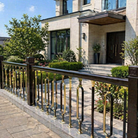 Balustrade de clôture en alliage d'aluminium traité thermiquement, résistant à la rouille, résistant aux intempéries, avec revêtement en poudre